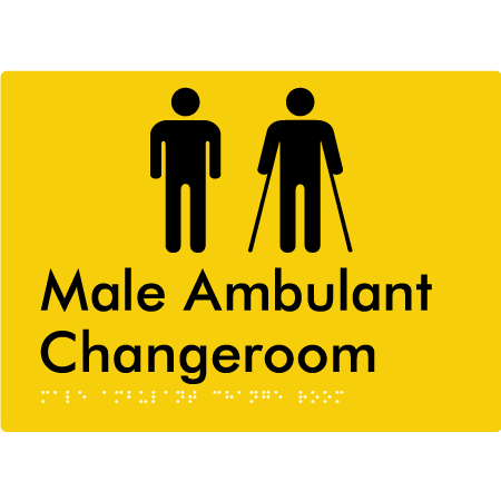Male Ambulant Changeroom - Braille Tactile Signs Aust.