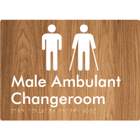Male Ambulant Changeroom - Braille Tactile Signs Aust.