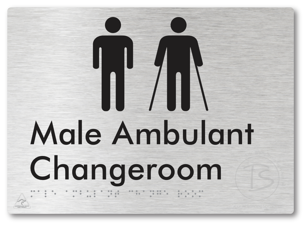 Male Ambulant Changeroom - Braille Tactile Signs Aust.