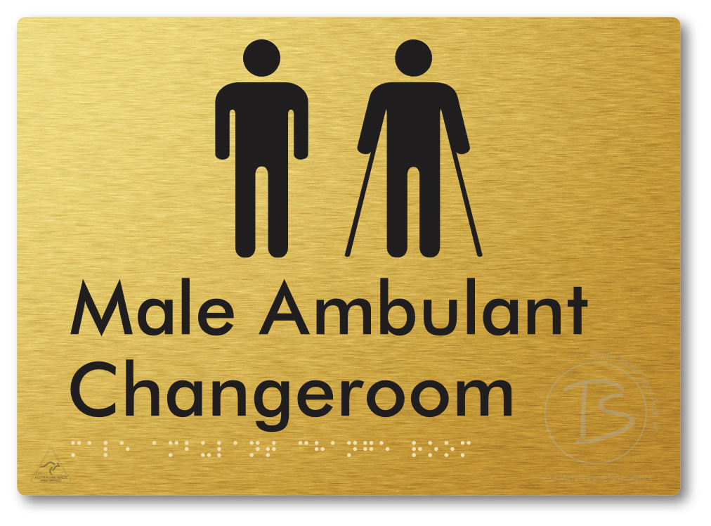 Male Ambulant Changeroom - Braille Tactile Signs Aust.
