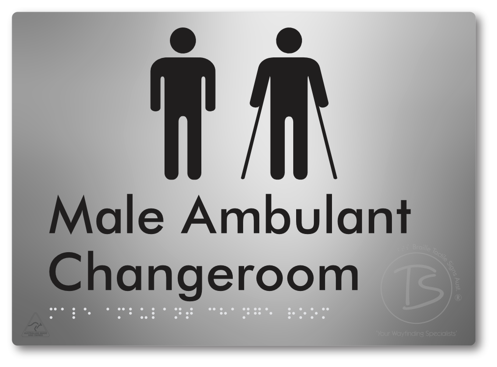 Male Ambulant Changeroom - Braille Tactile Signs Aust.