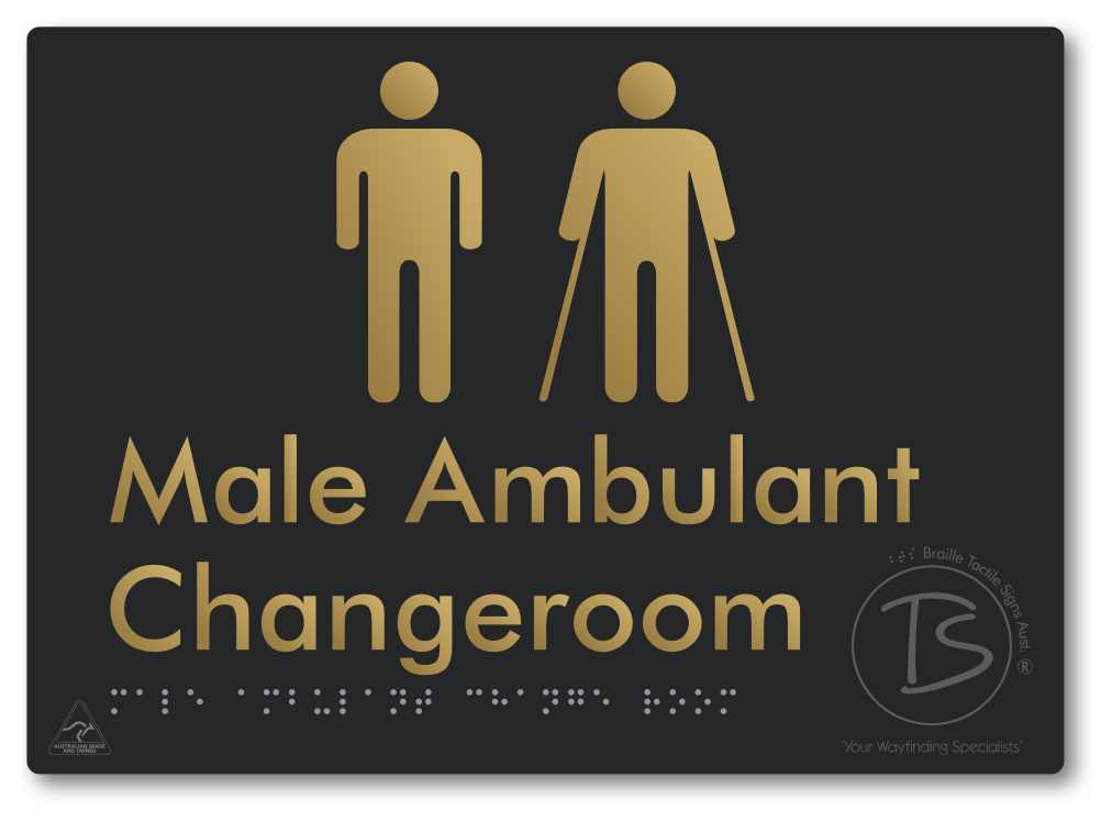 Male Ambulant Changeroom - Braille Tactile Signs Aust.