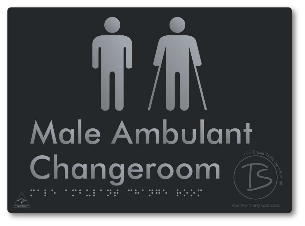 Male Ambulant Changeroom - Braille Tactile Signs Aust.