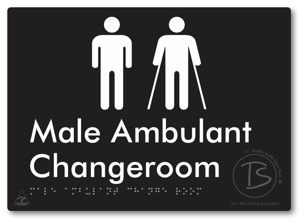 Male Ambulant Changeroom - Braille Tactile Signs Aust.