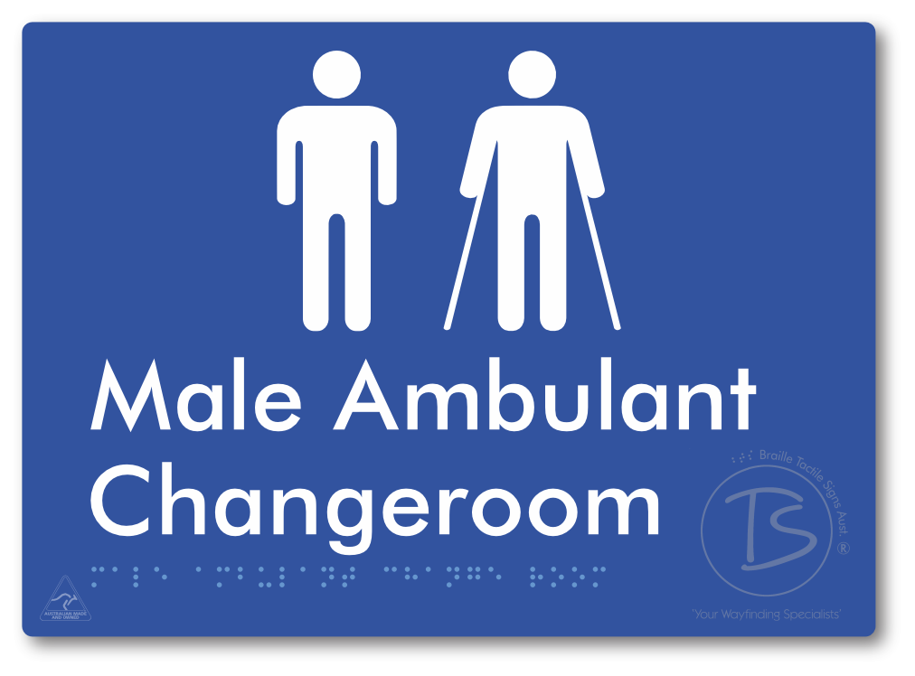 Male Ambulant Changeroom - Braille Tactile Signs Aust.
