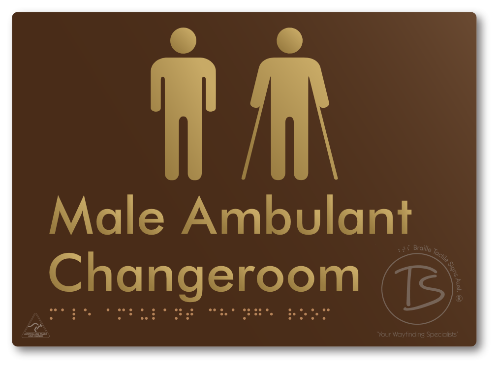 Male Ambulant Changeroom - Braille Tactile Signs Aust.