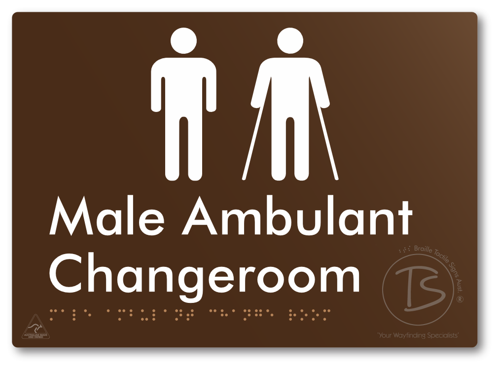 Male Ambulant Changeroom - Braille Tactile Signs Aust.