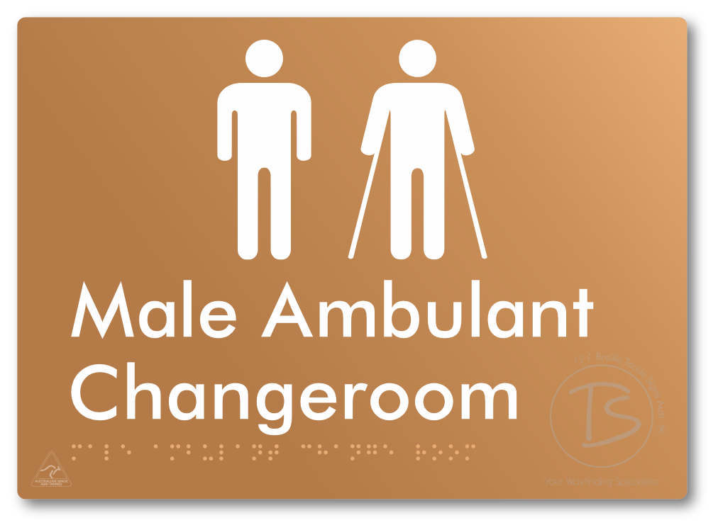 Male Ambulant Changeroom - Braille Tactile Signs Aust.