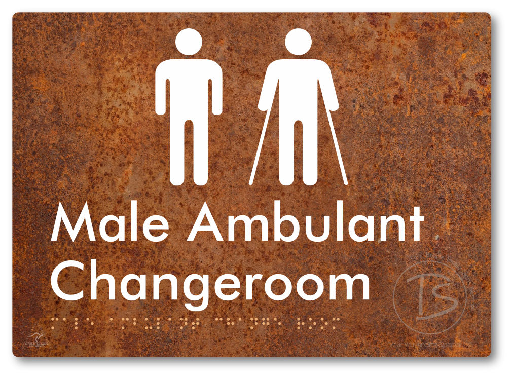 Male Ambulant Changeroom - Braille Tactile Signs Aust.