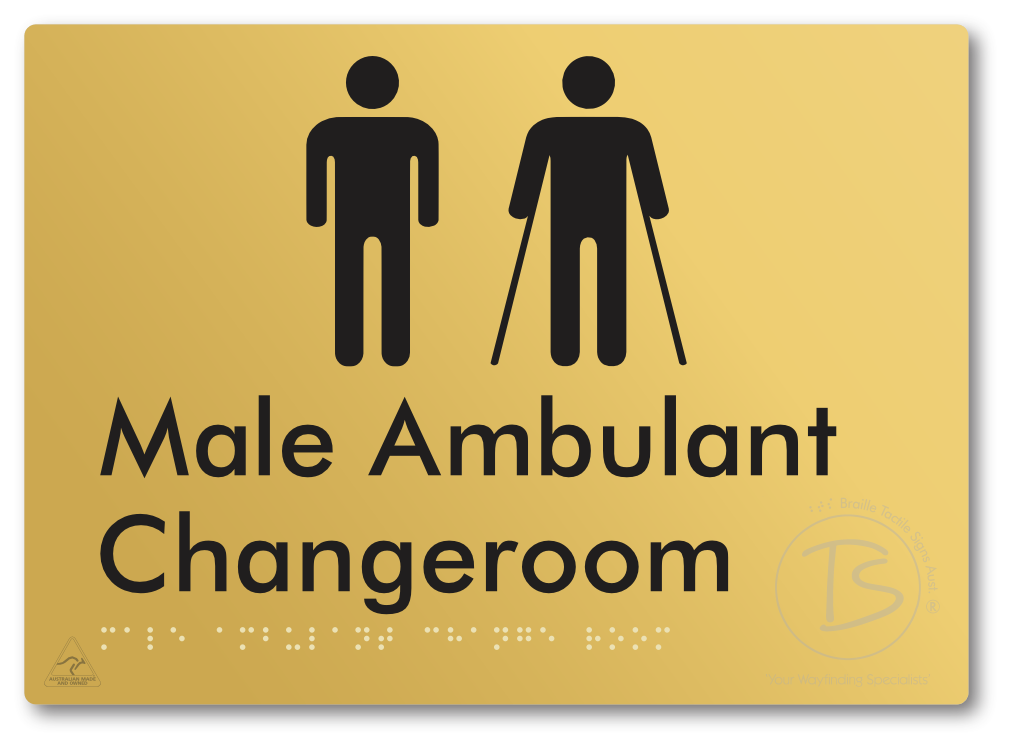 Male Ambulant Changeroom - Braille Tactile Signs Aust.