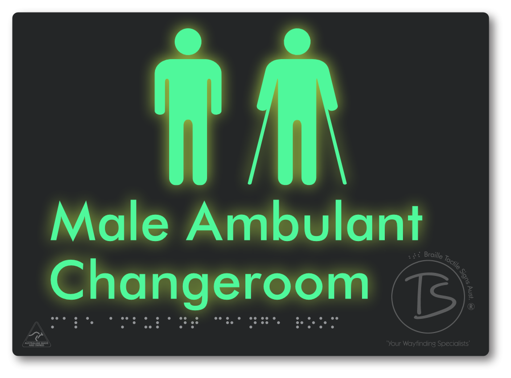 Male Ambulant Changeroom - Braille Tactile Signs Aust.