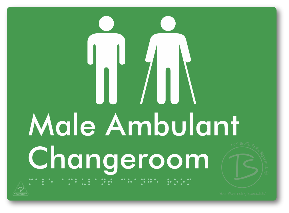 Male Ambulant Changeroom - Braille Tactile Signs Aust.