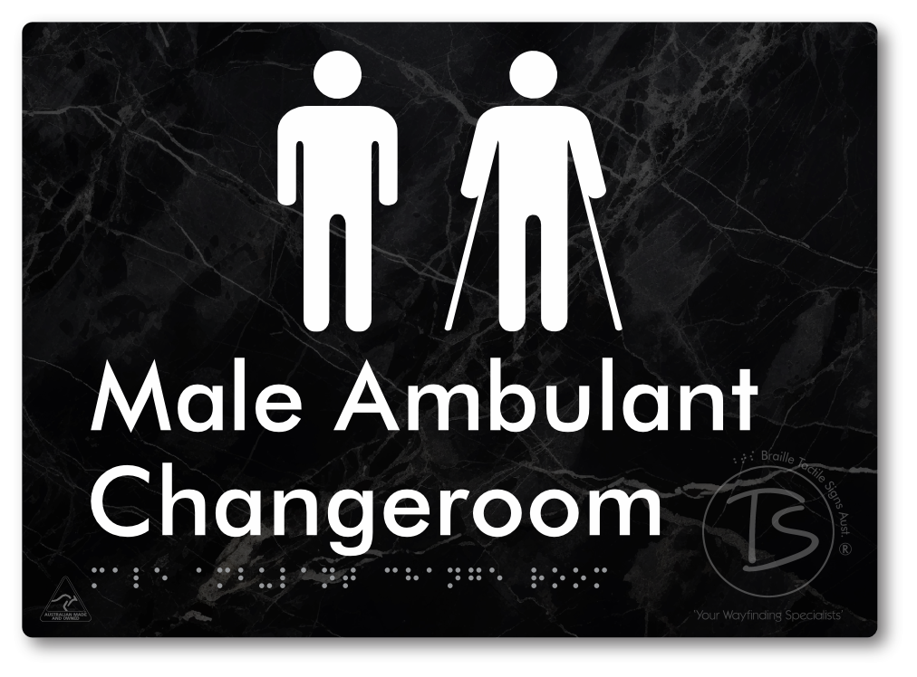 Male Ambulant Changeroom - Braille Tactile Signs Aust.