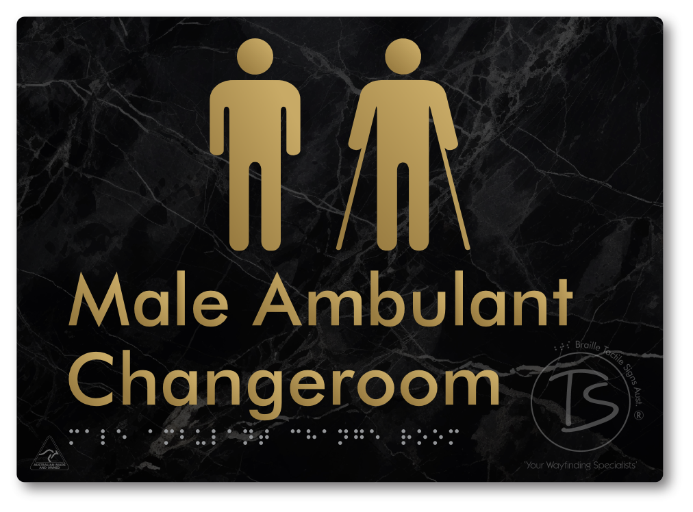Male Ambulant Changeroom - Braille Tactile Signs Aust.