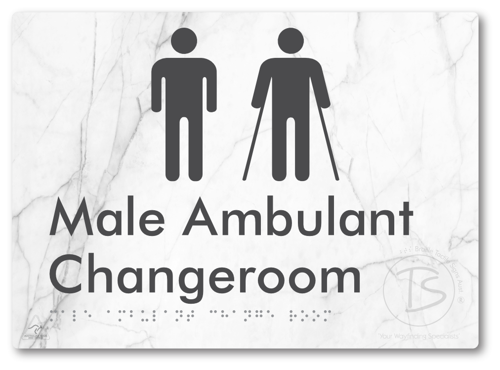 Male Ambulant Changeroom - Braille Tactile Signs Aust.