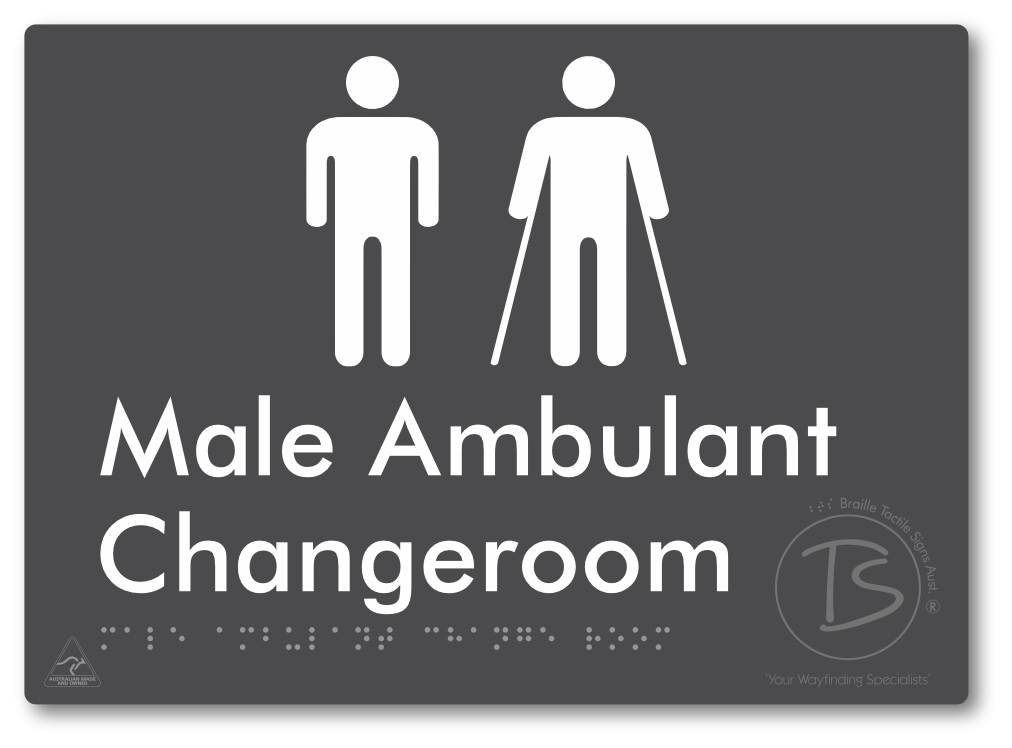 Male Ambulant Changeroom - Braille Tactile Signs Aust.