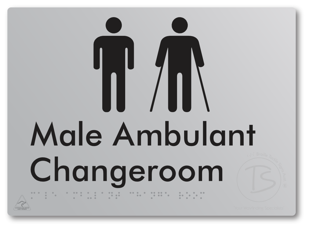 Male Ambulant Changeroom - Braille Tactile Signs Aust.
