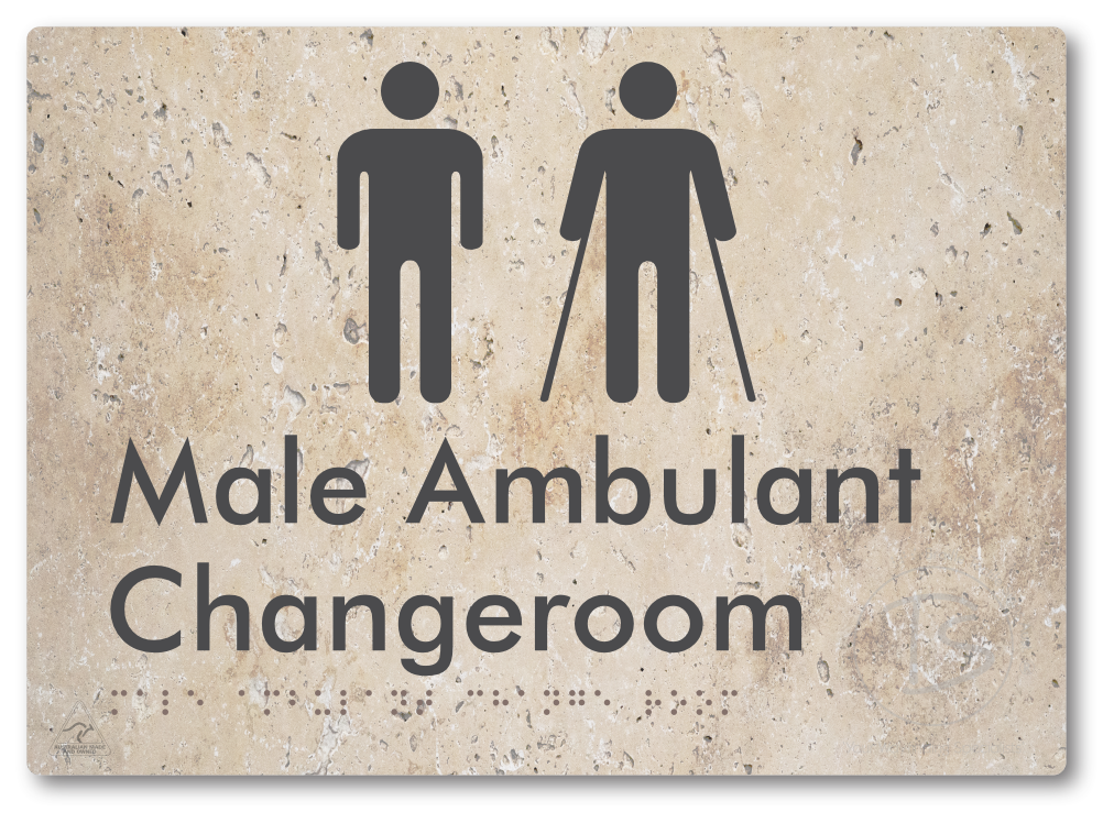 Male Ambulant Changeroom - Braille Tactile Signs Aust.