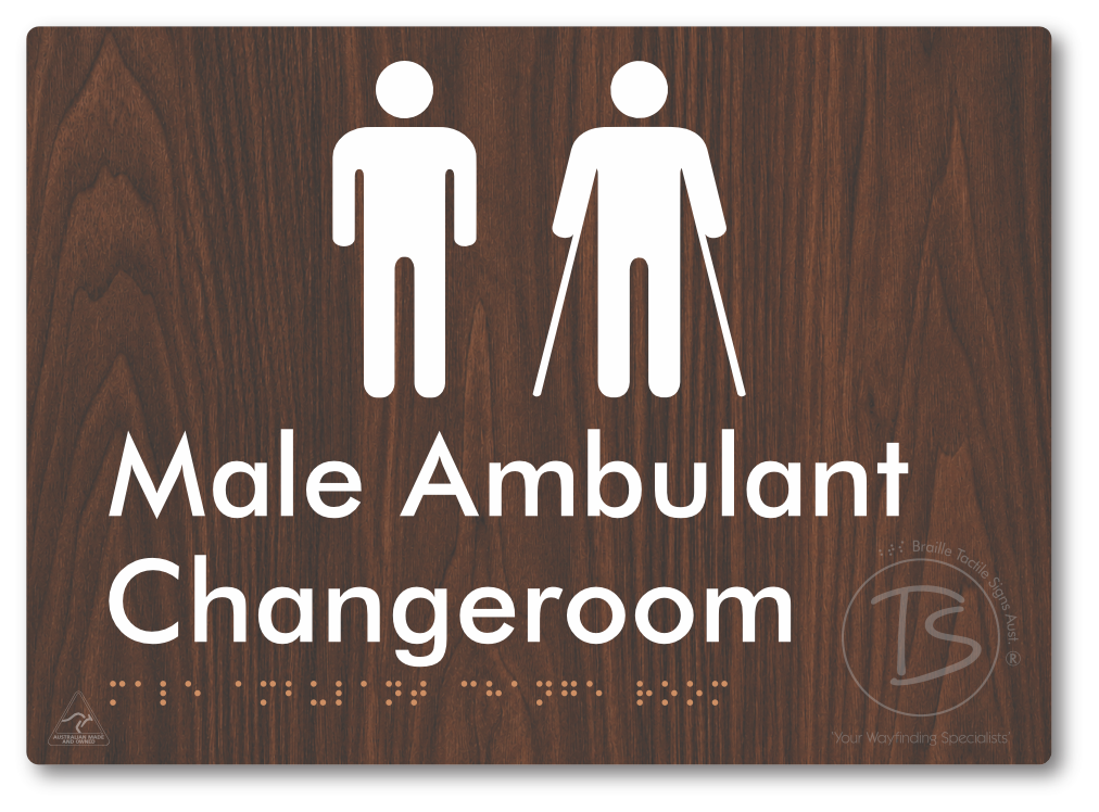 Male Ambulant Changeroom - Braille Tactile Signs Aust.