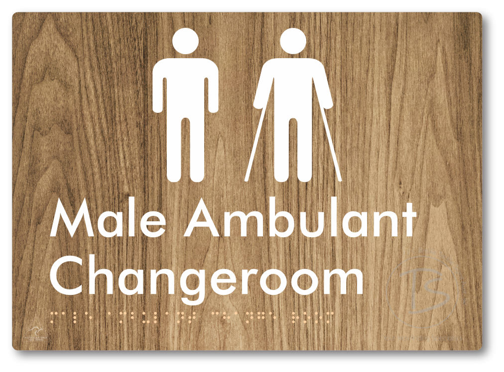 Male Ambulant Changeroom - Braille Tactile Signs Aust.