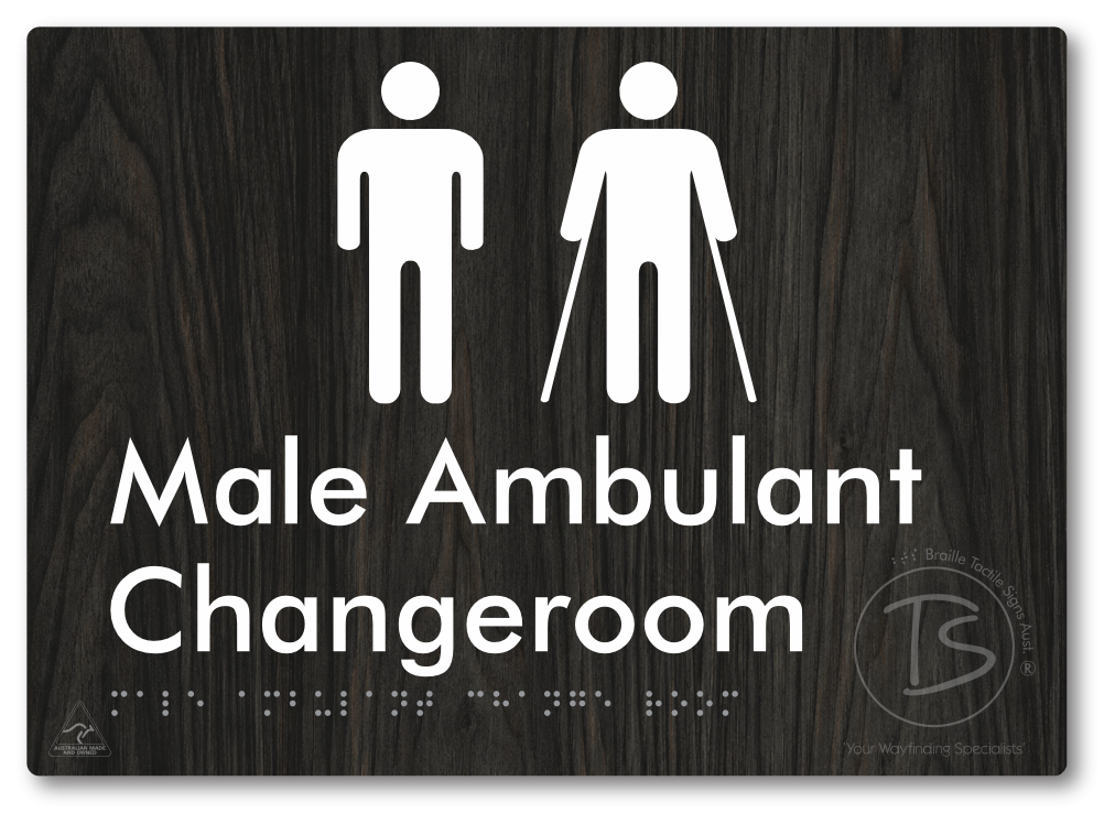Male Ambulant Changeroom - Braille Tactile Signs Aust.