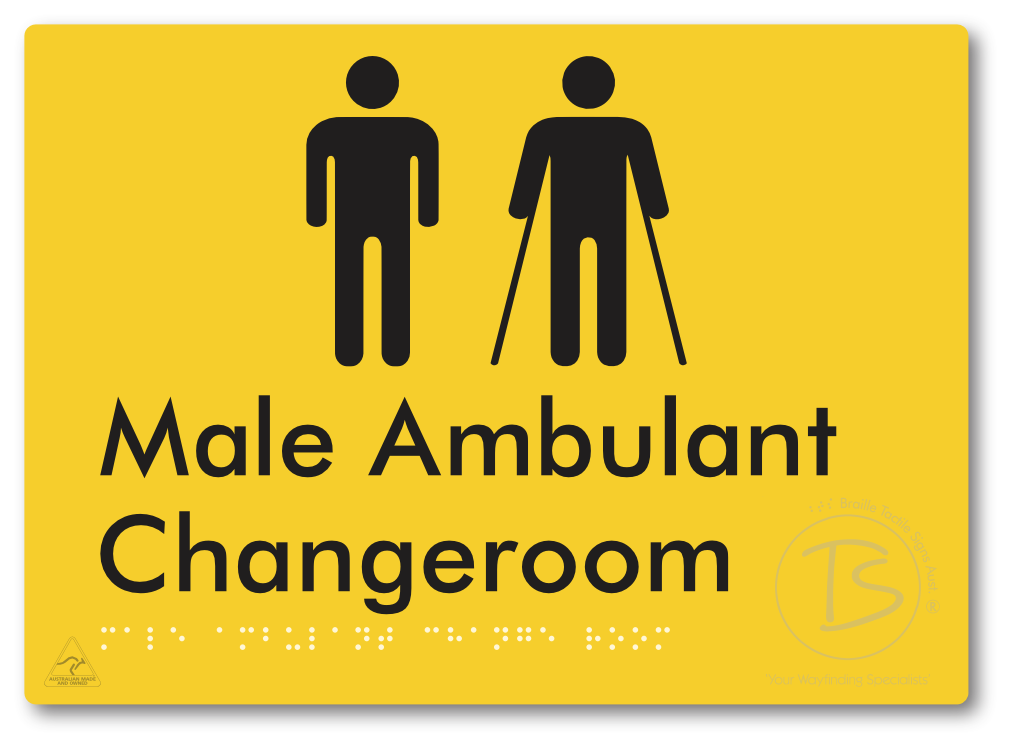 Male Ambulant Changeroom - Braille Tactile Signs Aust.