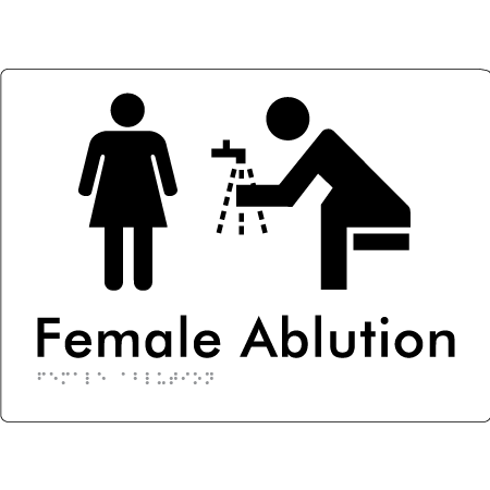 Female Ablution - Braille Tactile Signs Aust.