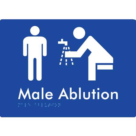 Male Ablution - Braille Tactile Signs Aust.