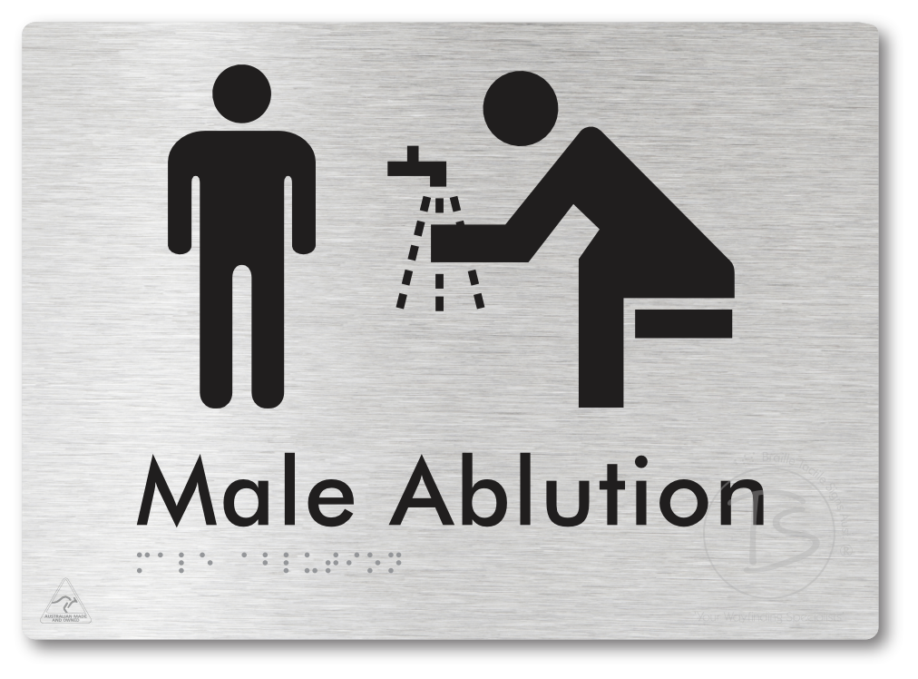 Male Ablution - Braille Tactile Signs Aust.