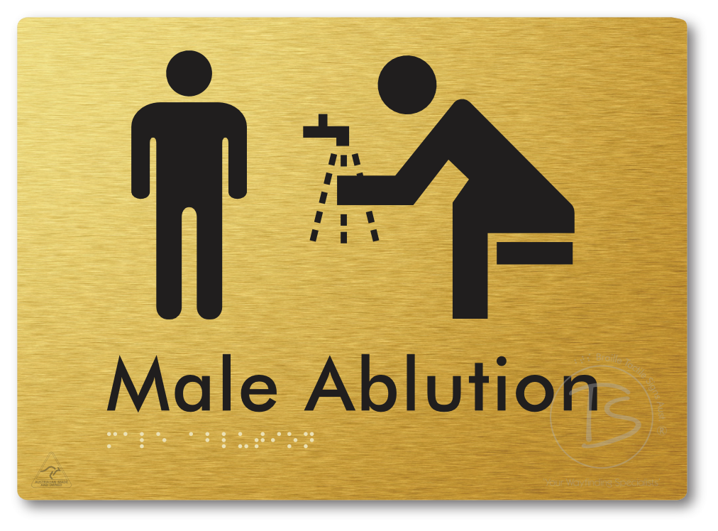 Male Ablution - Braille Tactile Signs Aust.