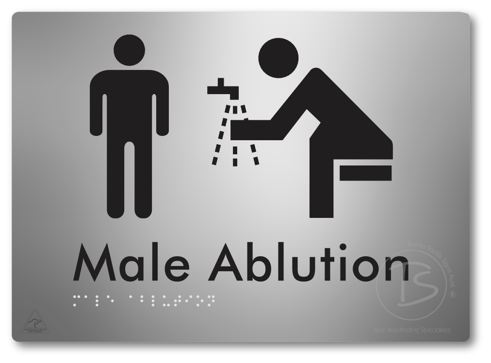 Male Ablution - Braille Tactile Signs Aust.
