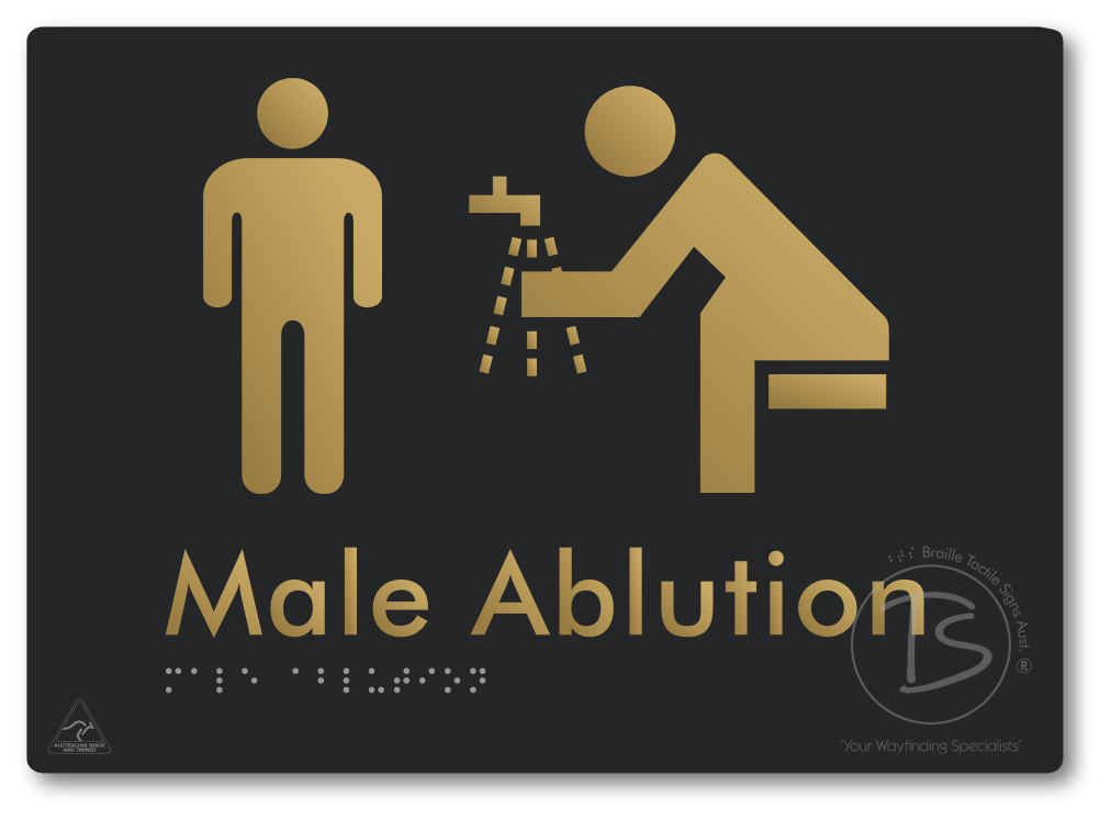 Male Ablution - Braille Tactile Signs Aust.
