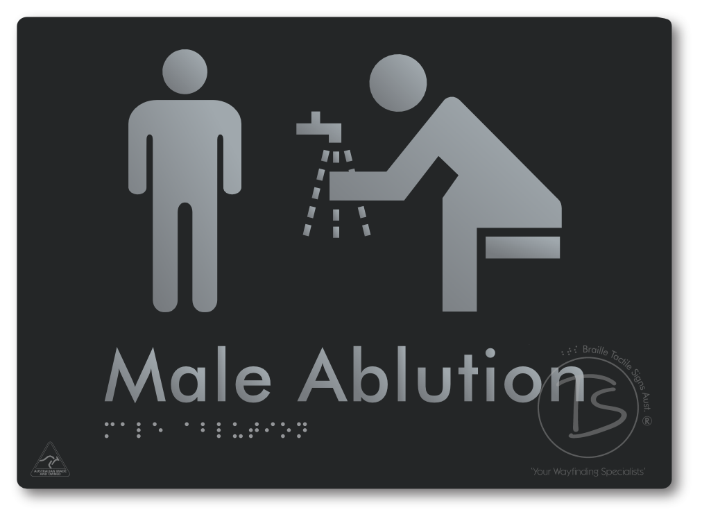 Male Ablution - Braille Tactile Signs Aust.