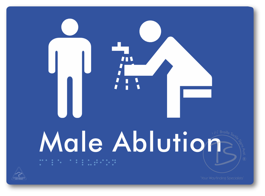 Male Ablution - Braille Tactile Signs Aust.