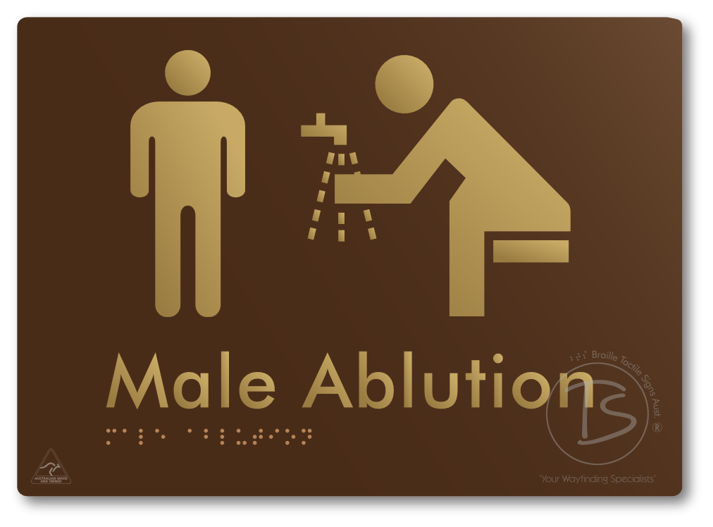 Male Ablution - Braille Tactile Signs Aust.