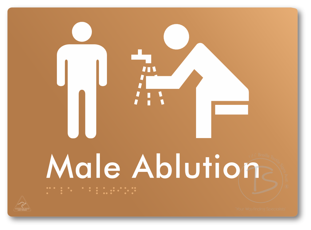 Male Ablution - Braille Tactile Signs Aust.