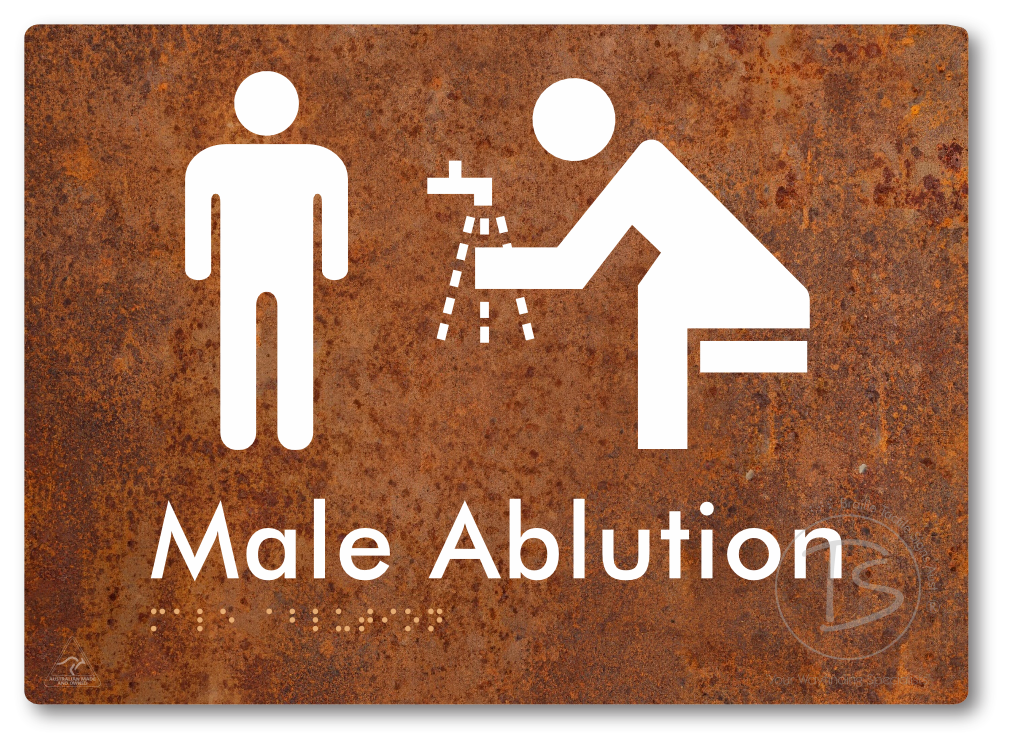 Male Ablution - Braille Tactile Signs Aust.