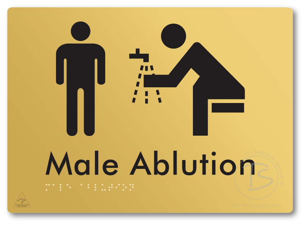 Male Ablution - Braille Tactile Signs Aust.