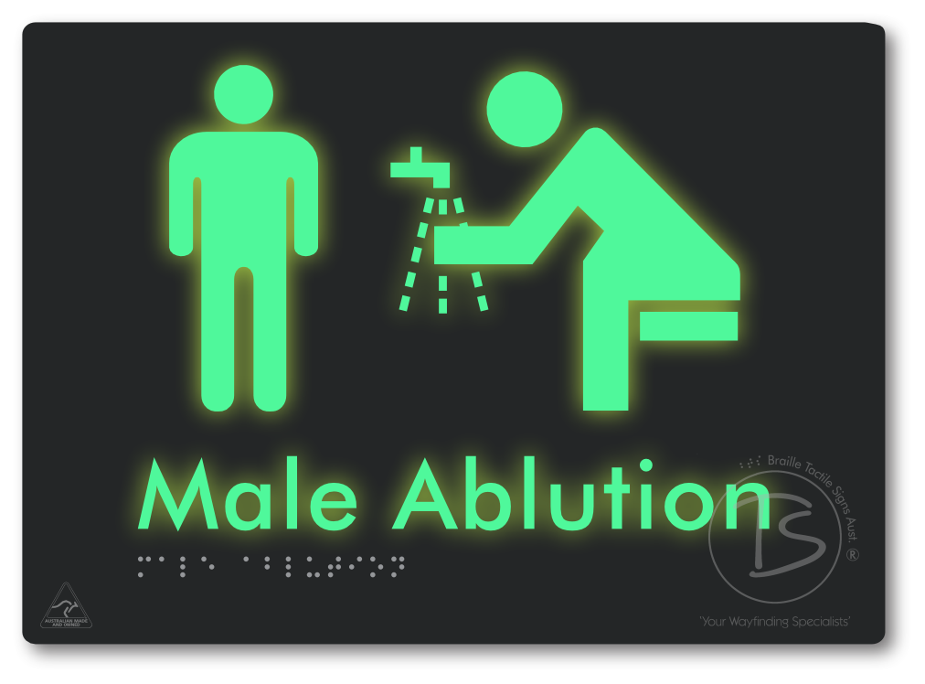 Male Ablution - Braille Tactile Signs Aust.