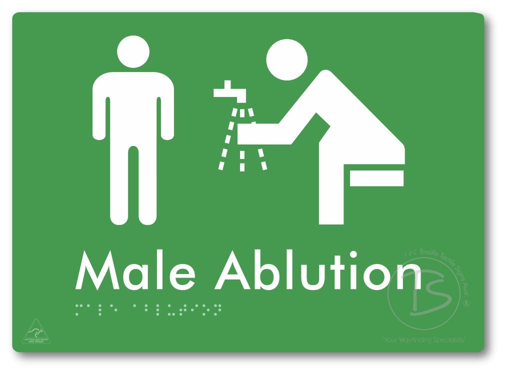 Male Ablution - Braille Tactile Signs Aust.