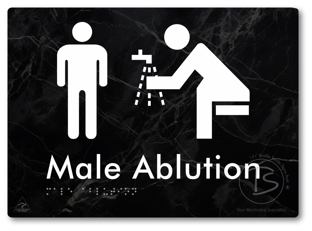 Male Ablution - Braille Tactile Signs Aust.