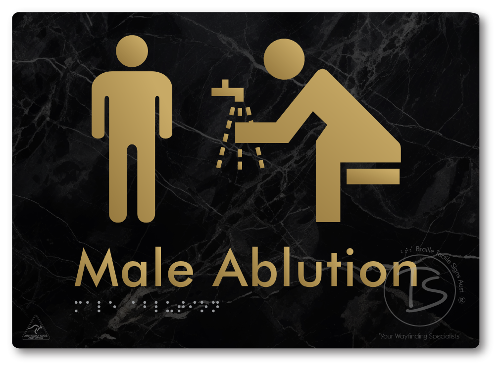 Male Ablution - Braille Tactile Signs Aust.