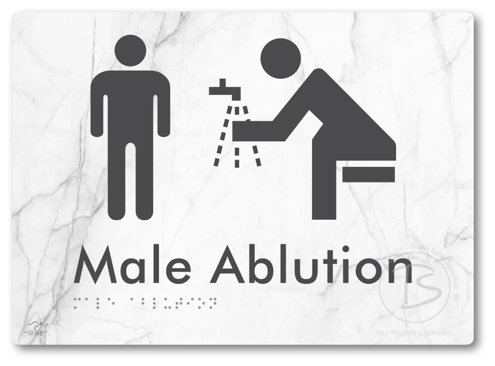 Male Ablution - Braille Tactile Signs Aust.