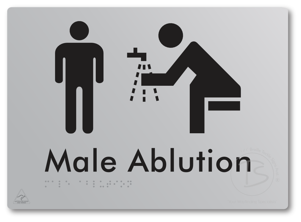 Male Ablution - Braille Tactile Signs Aust.