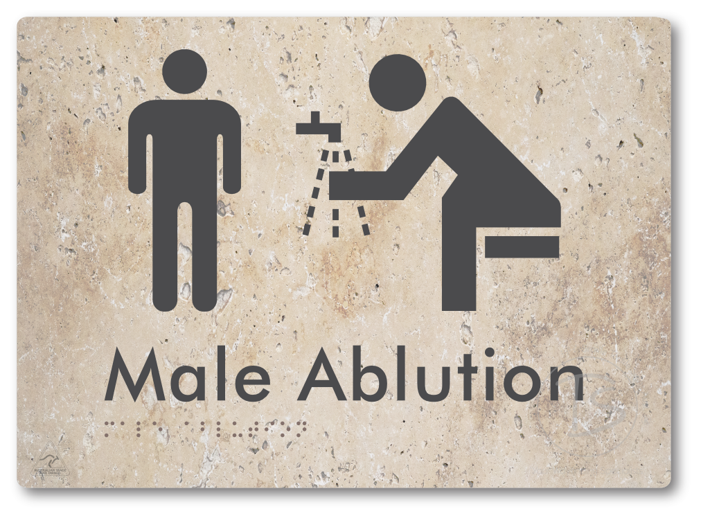 Male Ablution - Braille Tactile Signs Aust.
