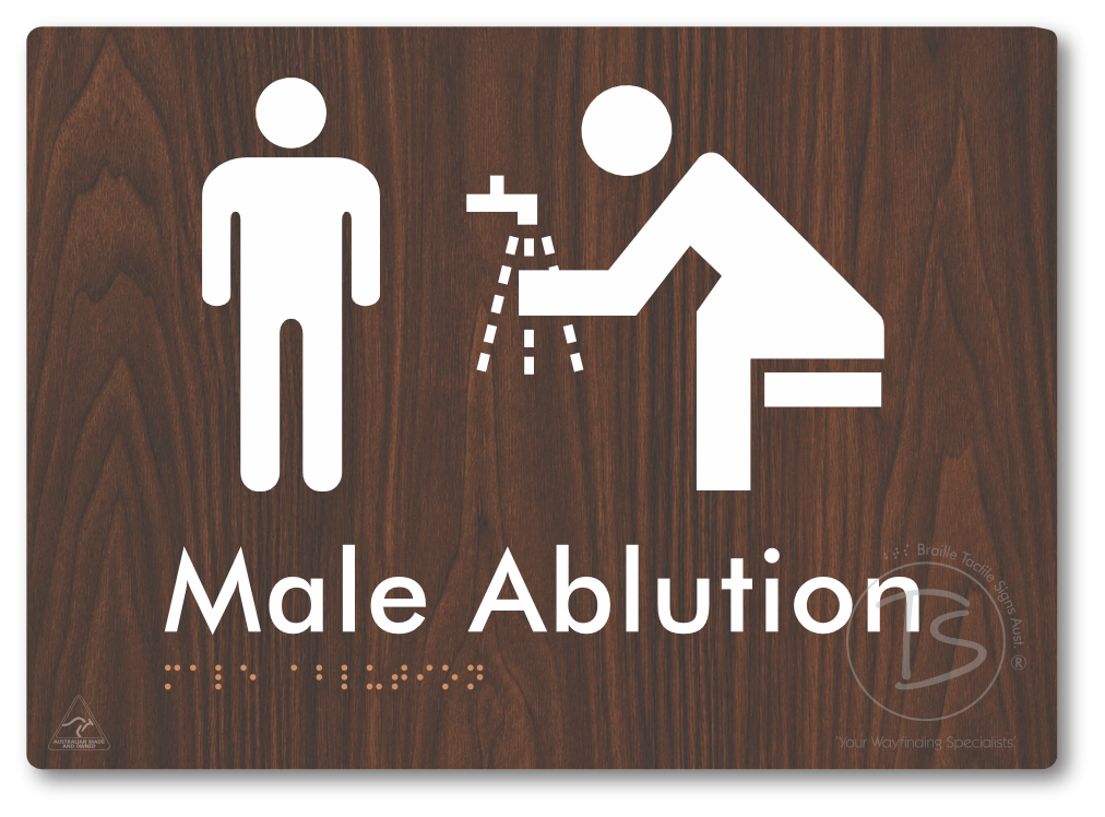 Male Ablution - Braille Tactile Signs Aust.