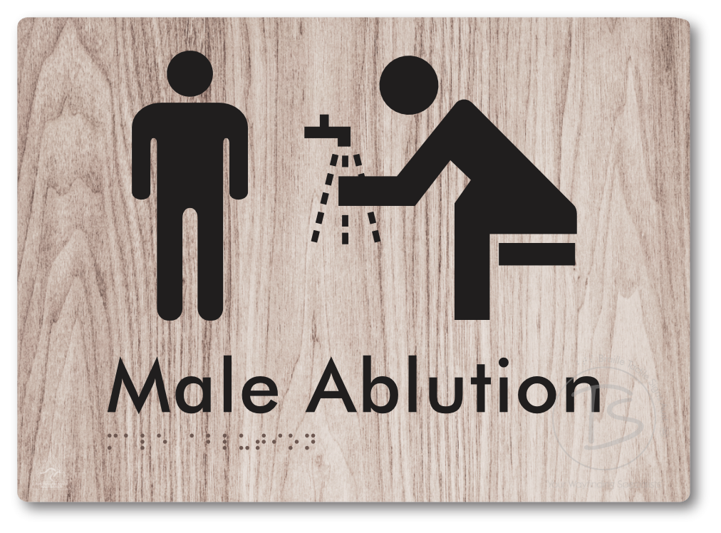Male Ablution - Braille Tactile Signs Aust.