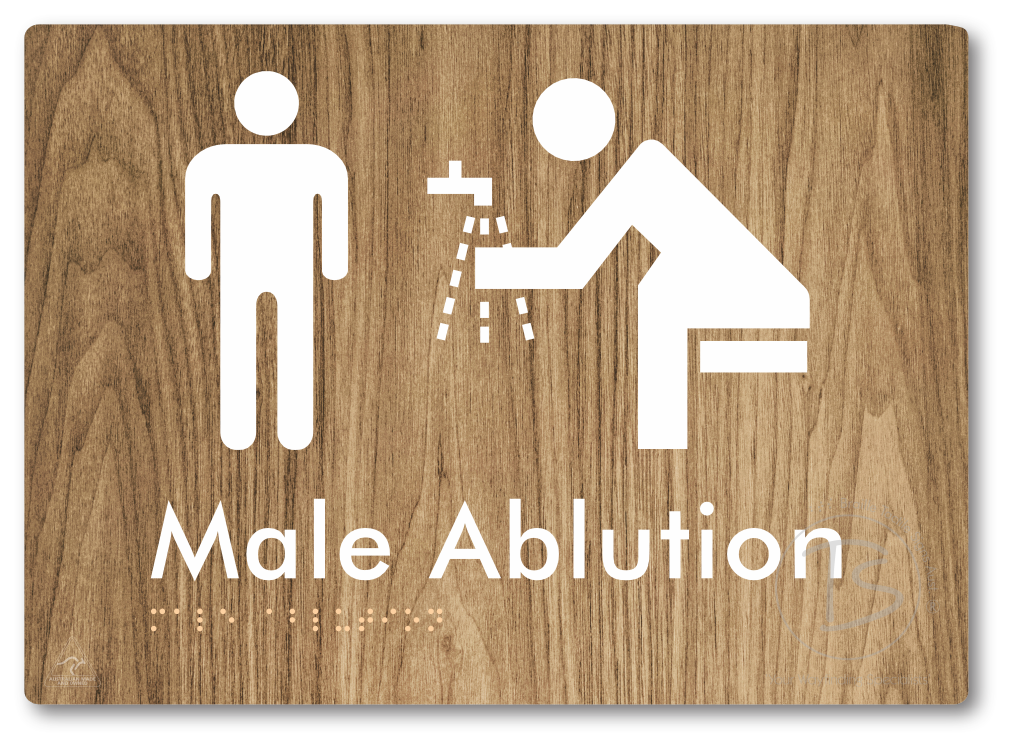 Male Ablution - Braille Tactile Signs Aust.