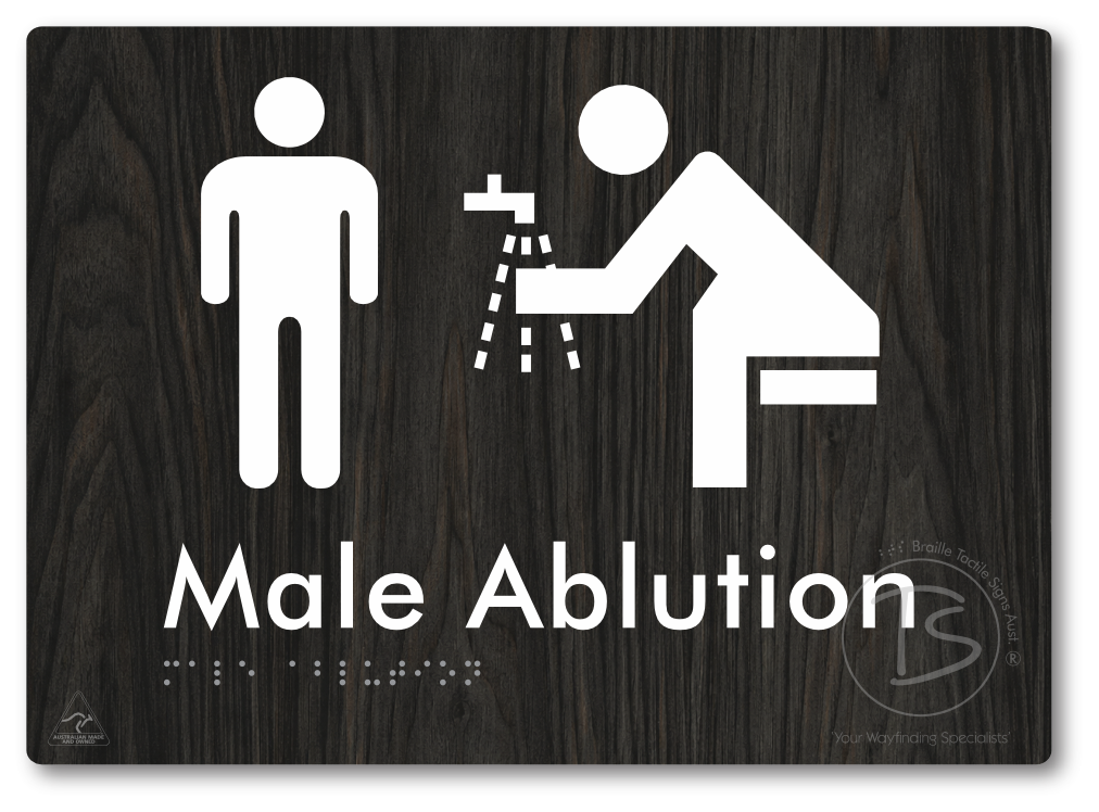Male Ablution - Braille Tactile Signs Aust.