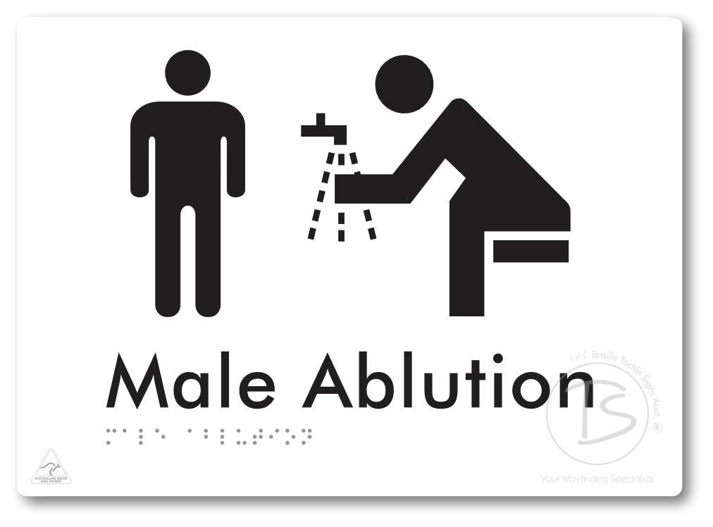 Male Ablution - Braille Tactile Signs Aust.